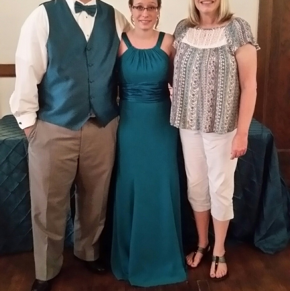 David's Bridal Long Bridesmaid Dress